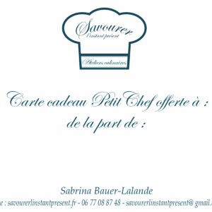 Carte cadeau atelier Petit Chef